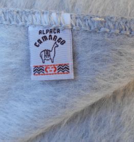 ECHARPE ALPAGA LAINE CAMARGO NEUF GRIS PALE 174 X 23 CM