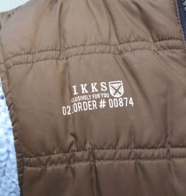 DOUDOUNE GILET MARRON IKKS QUASI NEUF T 34-36 