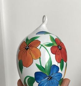 Collection Pâques, oeufs en verre peints à la main