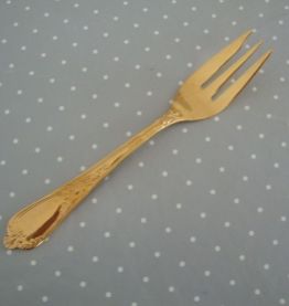 6 Fourchettes à dessert métal doré