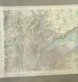 Carte géographique Lyon topographie IGN 1980