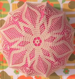 Abat jour en tissu et crochet (vintage)