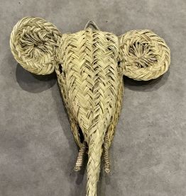 Trophée tête éléphant mural 