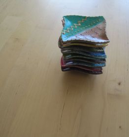 9 Mini coupelles en porcelaine peinte main décor unique 