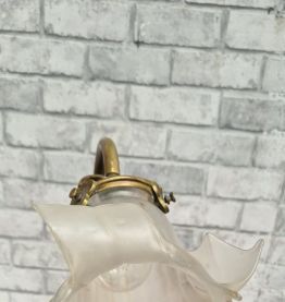 grande lampe rocaille bronze et laiton  art nouveau tulipe f