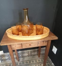 Service Italien vintage carafe et verres à eau 