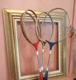 Lot de 4 raquettes badminton vintage