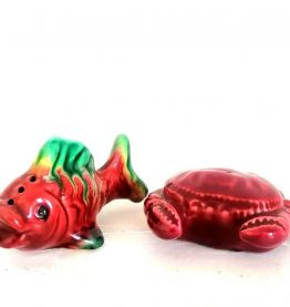 Sel et poivre crabe et poisson vintage 
