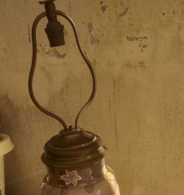 LAMPE CHINOISE 55 CM PORCELAINE FINE