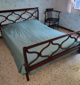 cadre de lit double en acajou