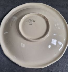 Plat en faïence de Sarreguemines diam 29cm décor floral