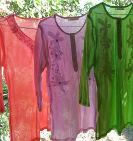 Tunique chemise Tunisienne  voile de coton  vintage  neuf 