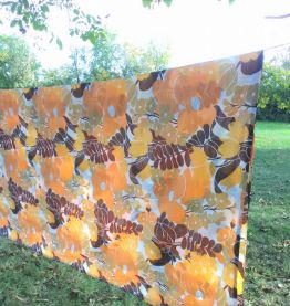 Nappe rectangulaire et ses 6 serviettes - Années 60/70