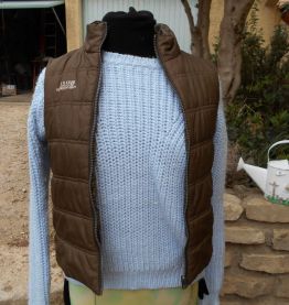 IKKS GILET DOUDOUNE MARRON T XXS OU 34 OU 12 ANS QUASI NEUF