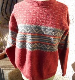 PULL BACKER STREET T 40 42 44 QUASI NEUF VINTAGE NORVEGIEN