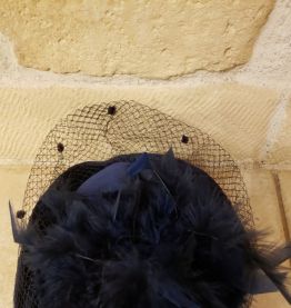 Chapeau bleu "pin up" 