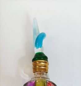 Flacon à parfum en Verre de Murano craquelé multicolore