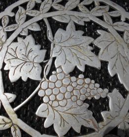 DESSOUS DE PLAT ART NOUVEAU LAITON ARGENTE TBE VINTAGE RETRE