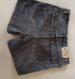Short  jeans noir gothic 44/XXL denim pur coton 