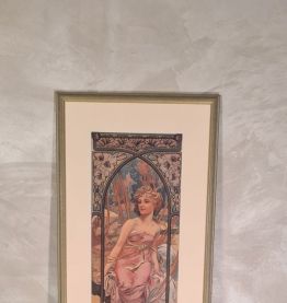  cadre 2 art nouveau mucha ,  litho , gravure  par pro