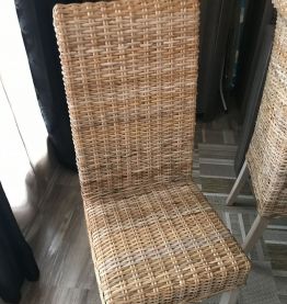 6 chaises en rotin