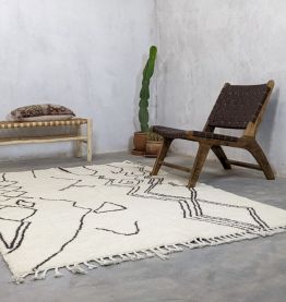 Tapis Marocain Berbère en laine 232 x 156 Cm