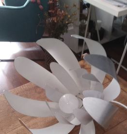 suspension luminaire argentée