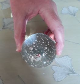 Boule en verre presse papier