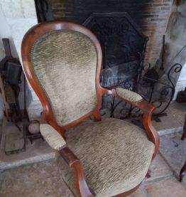 Fauteuil Louis Philippe en Noyer