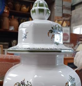 Magnifique pot à couvercle  authentique Moustiers Lallier