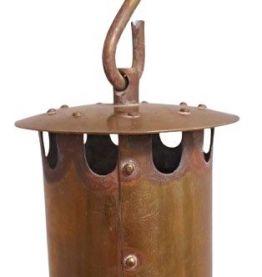 Lampe à huile de mineur / Cuivre et verre / Belgique