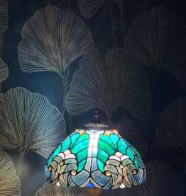 lampe de table de style verre  tiffany belle couleur  45x35 