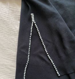 Pull noir Sandro détail perles