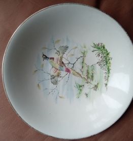 2  Assiettes creuses - décor gibier - Gien - années 30