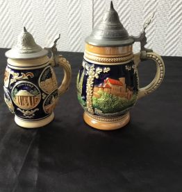 Lot de Chope de bière en grès