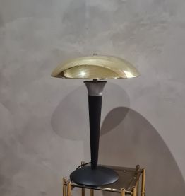 Lampe chrome or  champignon ( dit paquebot) 1975 a 85.,  h41