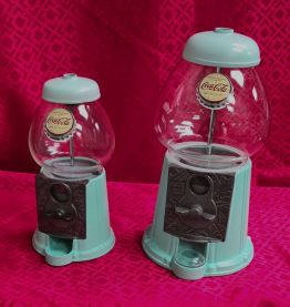 duo  de  Distributeur de bonbon, chewing gum, cacahuète verr