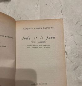 Jody et le Faon. Par Marjorie Kinnan Rawlings Ref. 2024-359