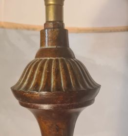 lampe acier peint ecaille de tortue 1930 abat jour  parchemi