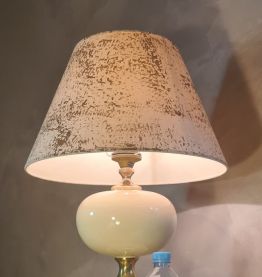lampe de salon de la maison dauphin 1970 a 80 creme abat jou