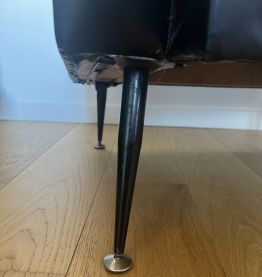 Fauteuils Club skaï vintage années 50/60