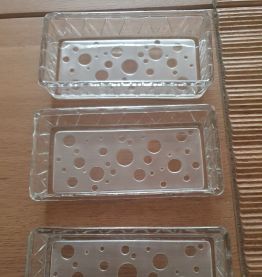 Plateau métal avec 3 raviers en verre