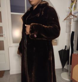 Manteau véritable fourrure
