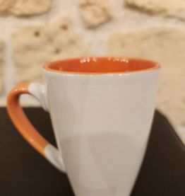 Lot 6 tasses orange et blanches – 10 cl – parfait état