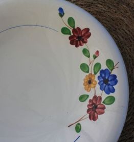 Plat rond Digoin Sarreguemines modèle Beausoleil