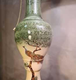 paire de lampes ceramique ,art nouveau 1900 a 30  traces d u