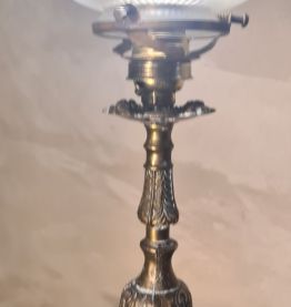 lampe laiton italie 39x17 jolie tulipe ancienne 1900 elec re