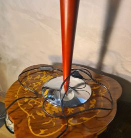 Lampe Champignon Vintage Rouge et Chrome - 47x31  Space‑Age 