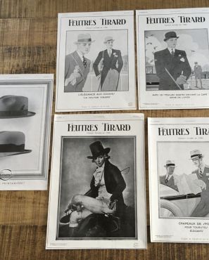 Lot 5 publicités années 30 Chapeaux TIRARD