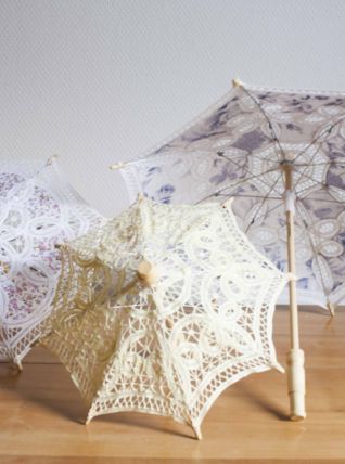 lot de 3 ombrelles dentelles